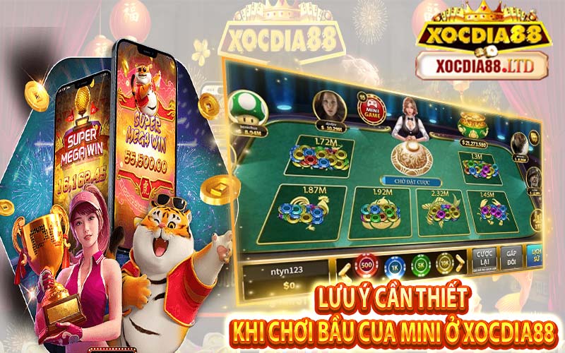 Lưu ý cần thiết khi chơi bầu cua mini ở Xocdia88